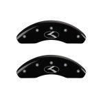 Front Set 2 Caliper Covers Engraved Front And Rear Circle K Kia 2018-2018 Kia Rio MGP Caliper Covers