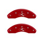 ⁦Front Set 2 Caliper Covers Engraved Front And Rear Circle K Kia 2018-2018 Kia Rio MGP Caliper Covers⁩ - الصورة ⁦2⁩
