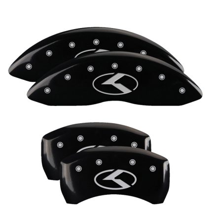 Set Of 4 Caliper Covers Engraved Front And Rear Circle K Kia 2020-2023 Kia Stinger MGP Caliper Covers