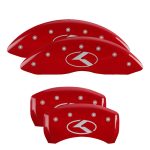 ⁦Set Of 4 Caliper Covers Engraved Front And Rear Kia Logo (Circle K) 2020-2024 Kia Telluride MGP Caliper Covers⁩ - الصورة ⁦2⁩