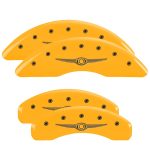 ⁦Set Of 4 Caliper Covers Engraved Front And Rear Style 1 Chrysler Wing 2004-2008 Chrysler Pacifica MGP Caliper Covers⁩ - الصورة ⁦3⁩
