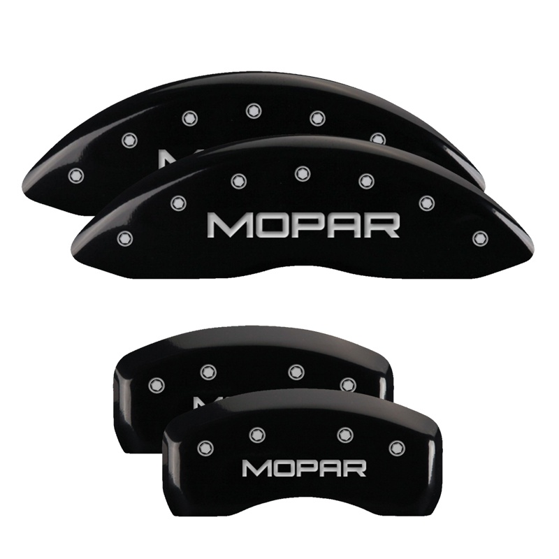 32003SMOPBK-FDLQ Set Of 4 Caliper Covers Engraved Front And Rear Mopar 2007-2014 Chrysler Sebring MGP Caliper Covers - Image 1