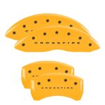 ⁦Set Of 4 Caliper Covers Engraved Front And Rear Crossfire 2005-2006 Chrysler Crossfire MGP Caliper Covers⁩ - الصورة ⁦3⁩