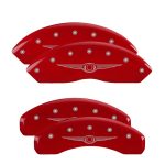⁦Set Of 4 Caliper Covers Engraved Front And Rear Style 1 Chrysler Wing 2011-2016 Chrysler Town MGP Caliper Covers⁩ - الصورة ⁦2⁩