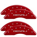 ⁦Set Of 4 Caliper Covers Engraved Front And Rear Denali 2011-2019 GMC Sierra MGP Caliper Covers⁩ - الصورة ⁦2⁩