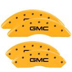 ⁦Set Of 4 Caliper Covers Engraved Front And Rear GMC 2009-2016 GMC Savana MGP Caliper Covers⁩ - الصورة ⁦3⁩