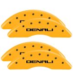 ⁦Set Of 4 Caliper Covers Engraved Front And Rear Denali 2024-2025 GMC Sierra MGP Caliper Covers⁩ - الصورة ⁦3⁩
