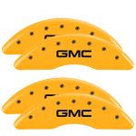 ⁦Set Of 4 Caliper Covers Engraved Front And Rear GMC 2024-2025 GMC Sierra MGP Caliper Covers⁩ - الصورة ⁦3⁩