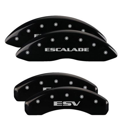Set Of 4 Caliper Covers Engraved Front Escalade Engraved Rear Esv 2002-2006 Cadillac Escalade MGP Caliper Covers