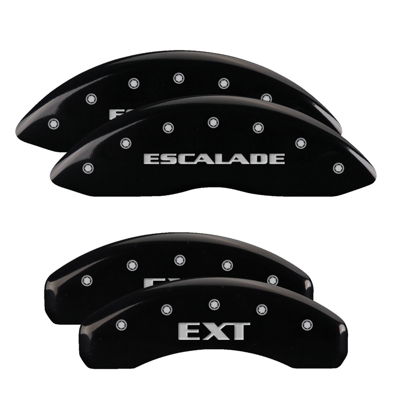 35014SEXTBK-FDLQ Set Of 4 Caliper Covers Engraved Front Escalade Engraved Rear Ext 2002-2006 Cadillac Escalade MGP Caliper Covers - الصورة 1
