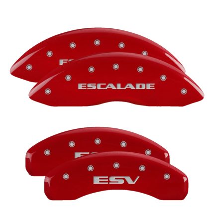 Set Of 4 Caliper Covers Engraved Front Escalade Engraved Rear Esv 2007-2020 Cadillac Escalade MGP Caliper Covers
