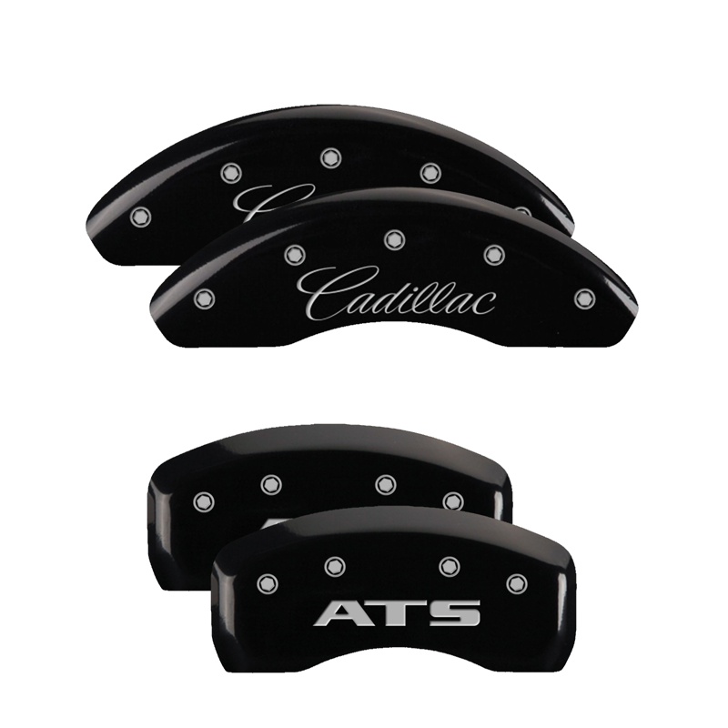 35023SATSBK-FDLQ Set Of 4 Caliper Covers Engraved Front Cadillac Engraved Rear Ats 2013-2016 Cadillac ATS MGP Caliper Covers - الصورة 1