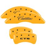 Set Of 4 Caliper Covers Engraved Front Cursive Cadillac Engraved Rear Cts 2014-2017 Cadillac CTS MGP Caliper Covers - Image 3