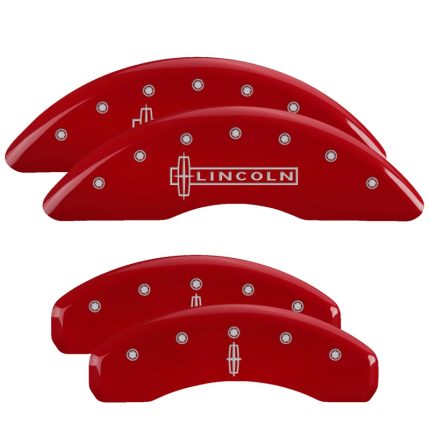 Set Of 4 Caliper Covers Engraved Front Lincoln Engraved Rear Star Logo 2007-2009 Lincoln Navigator MGP Caliper Covers