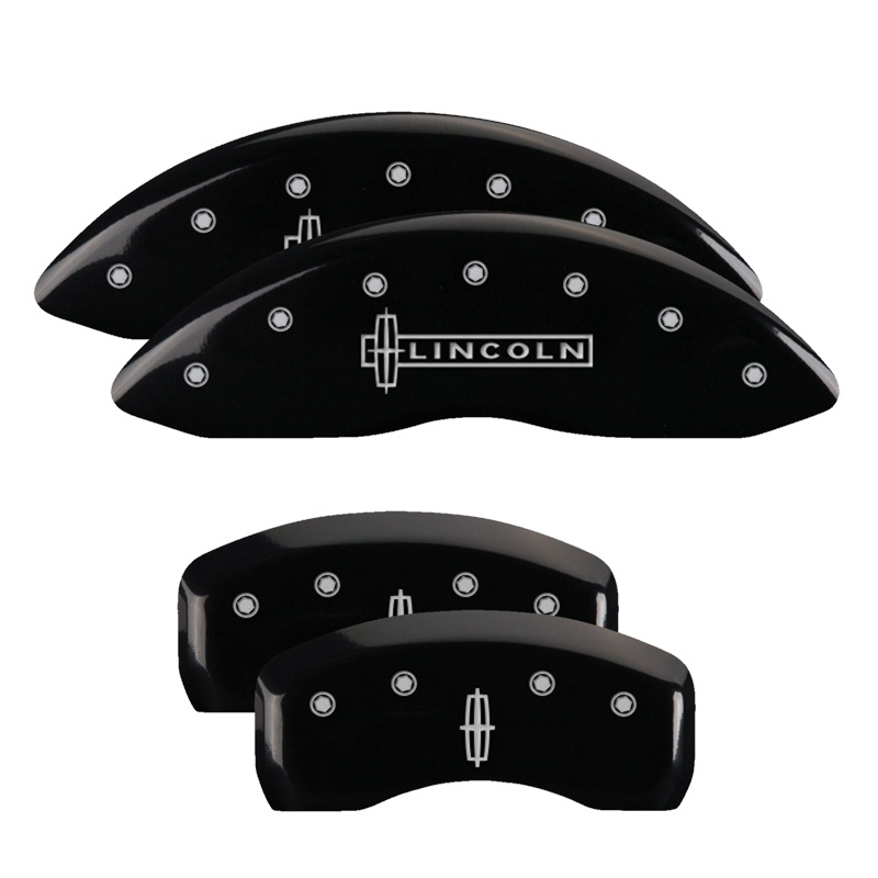 36022SLC1BK-FDLQ Set Of 4 Caliper Covers Engraved Front Lincoln Engraved Rear Star Logo 2020-2020 Lincoln MKZ 18 Inch Wheel MGP Caliper Covers - الصورة 1