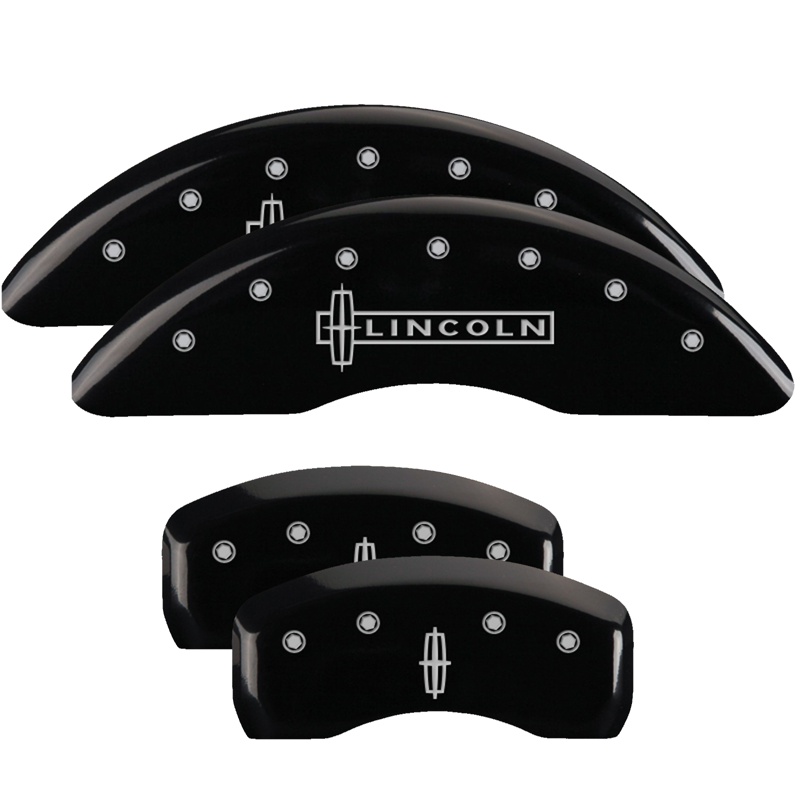 36029SLC1BK-FDLQ Set Of 4 Caliper Covers Engraved Front Lincoln Engraved Rear Star Logo 2020-2024 Lincoln Aviator MGP Caliper Covers - الصورة 1