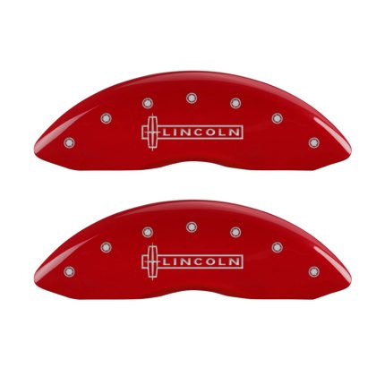 Set Of 4 Caliper Covers Engraved Front Lincoln Engraved Rear Star Logo 2018-2021 Lincoln Navigator MGP Caliper Covers