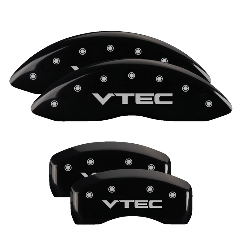 39011SVTCBK-FDLQ Set Of 4 Caliper Covers Engraved Front And Rear Vtech 2007-2013 Acura MDX MGP Caliper Covers - Image 1