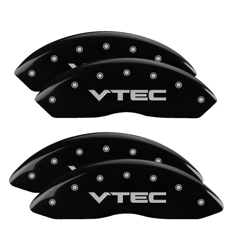 39015SVTCBK-FDLQ Set Of 4 Caliper Covers Engraved Front And Rear Vtech 1999-2004 Acura RL MGP Caliper Covers - Image 1