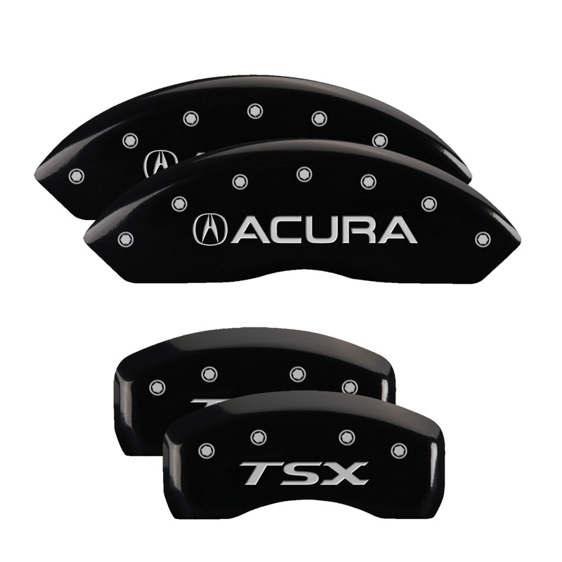 39016STSXBK-FDLQ Set Of 4 Caliper Covers Engraved Front Acura Engraved Rear Tsx 2009-2014 Acura TSX MGP Caliper Covers - Image 1