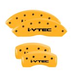 ⁦Set Of 4 Caliper Covers Engraved Front And Rear I-Vtec 2016-2018 Acura RDX MGP Caliper Covers⁩ - الصورة ⁦3⁩