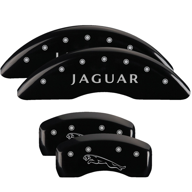 41002SJCCBK-FDLQ Set Of 4 Caliper Covers Engraved Front Jaguar Engraved Rear Leaper 2011 2007-2009 Jaguar XKR MGP Caliper Covers - الصورة 1