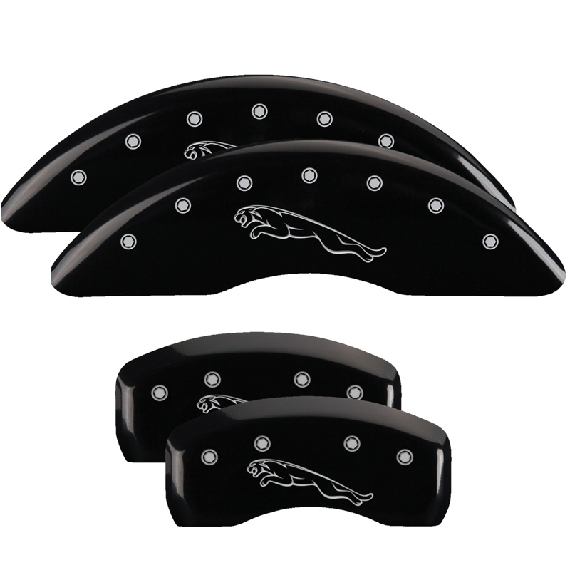 41002SLPCBK-FDLQ Set Of 4 Caliper Covers Engraved Front And Rear Leaper 2007-2009 Jaguar XKR MGP Caliper Covers - الصورة 1
