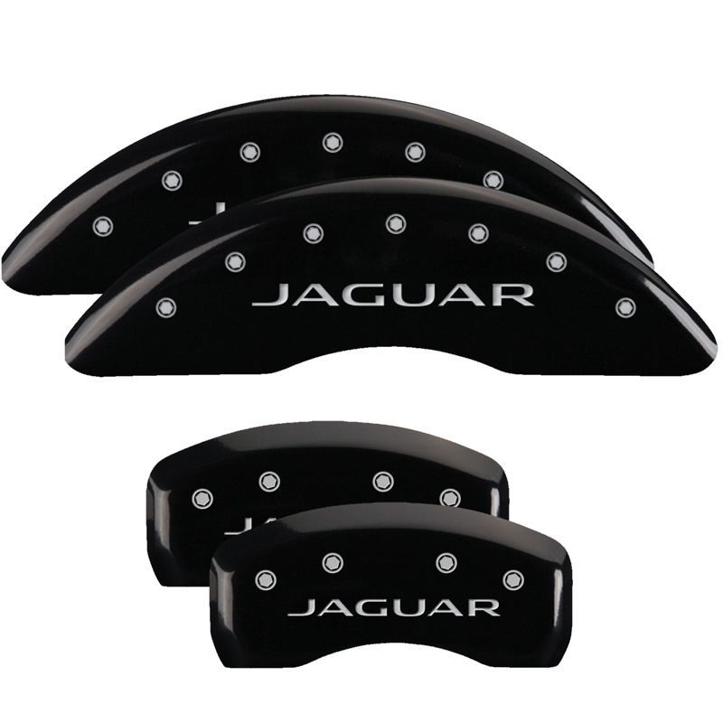 41003SJGRBK-FDLQ Set Of 4 Caliper Covers Engraved Front Jaguar Engraved Rear Jaguar 2012 2010-2019 Jaguar XF MGP Caliper Covers - الصورة 1