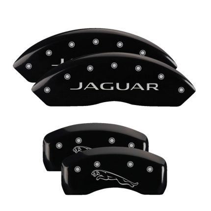 Set Of 4 Caliper Covers Engraved Front Jaguar Engraved Rear Leaper 2012 2006-2015 Jaguar XJ8 MGP Caliper Covers