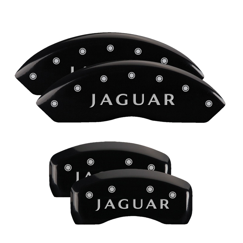 41004SJCSBK-FDLQ Set Of 4 Caliper Covers Engraved Front Jaguar Engraved Rear Jaguar 2011 2006-2015 Jaguar XJ8 MGP Caliper Covers - الصورة 1