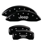 Set Of 4 Caliper Covers Engraved Front Jeep Engraved Rear Jeep Grill Logo 2007-2016 Jeep Compass MGP Caliper Covers