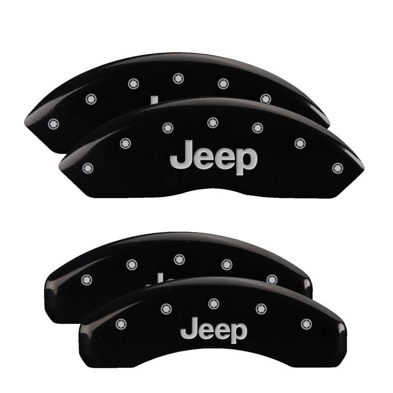 42007SJEPBK-FDLQ Set Of 4 Caliper Covers Engraved Front And Rear Jeep 2007-2018 Jeep Wrangler MGP Caliper Covers - الصورة 1