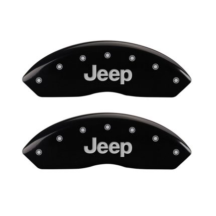 Front Set 2 Caliper Covers Engraved Front Jeep 1997-2006 Jeep Wrangler MGP Caliper Covers