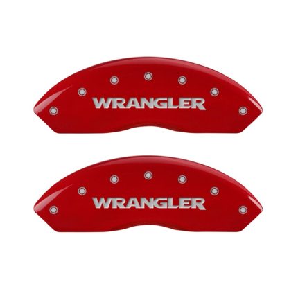 Front Set 2 Caliper Covers Engraved Front Wrangler 1997-2006 Jeep Wrangler MGP Caliper Covers