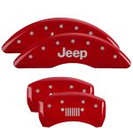 Set Of 4 Caliper Covers Engraved Front Jeep Engraved Rear Jeep Grill Logo 2014-2023 Jeep Cherokee 17 inches - Image 2