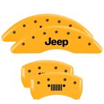 Set Of 4 Caliper Covers Engraved Front Jeep Engraved Rear Jeep Grill Logo 2014-2023 Jeep Cherokee 17 inches - Image 3