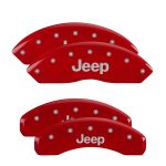 ⁦Set Of 4 Caliper Covers Engraved Front And Rear Jeep 2003-2006 Jeep Wrangler MGP Caliper Covers⁩ - الصورة ⁦2⁩