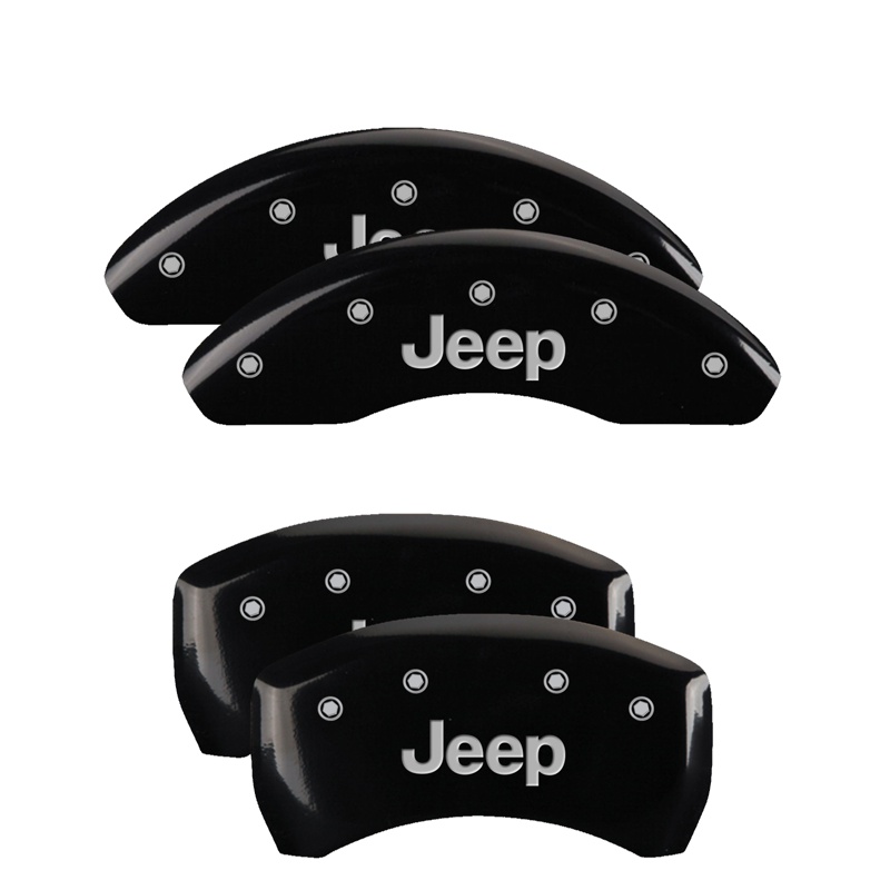 42016SJEPBK-FDLQ Set Of 4 Caliper Covers Engraved Front And Rear Jeep 2017-2024 Jeep Compass MGP Caliper Covers - الصورة 1