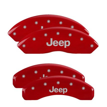 Set Of 4 Caliper Covers Engraved Front And Rear Jeep 2022-2024 Jeep Wrangler MGP Caliper Covers
