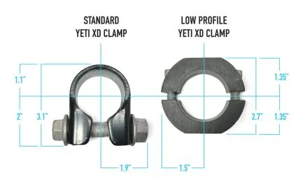 مشابك تراك بار منخفضة جيب Yeti XD لـ 07-24 رانجلر JK/JL/جلاديتور steer smarts