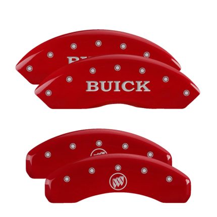 Set Of 4 Caliper Covers Engraved Front Buick Engraved Rear Buick Shield 2006-2011 Buick Lucerne V6 V8 only 18 Inch Wheel MGP Caliper Covers