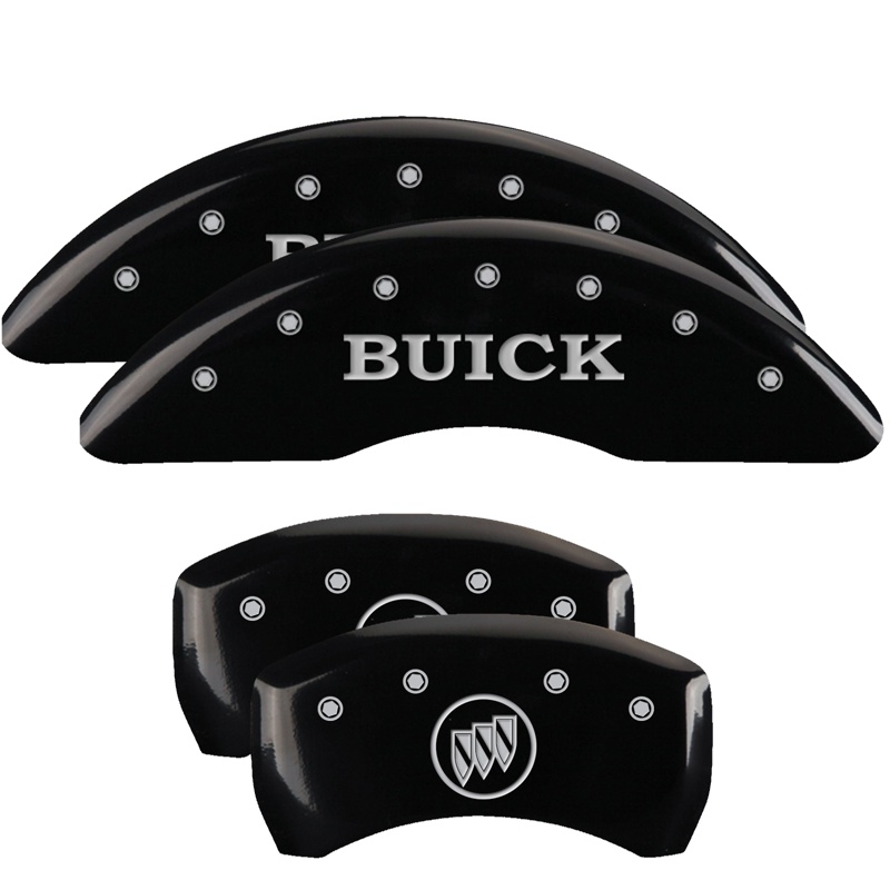 49012SBSHBK-FDLQ Set Of 4 Caliper Covers Engraved Front Buick Engraved Rear Buick Shield 2014-2017 Buick Regal MGP Caliper Covers - الصورة 1
