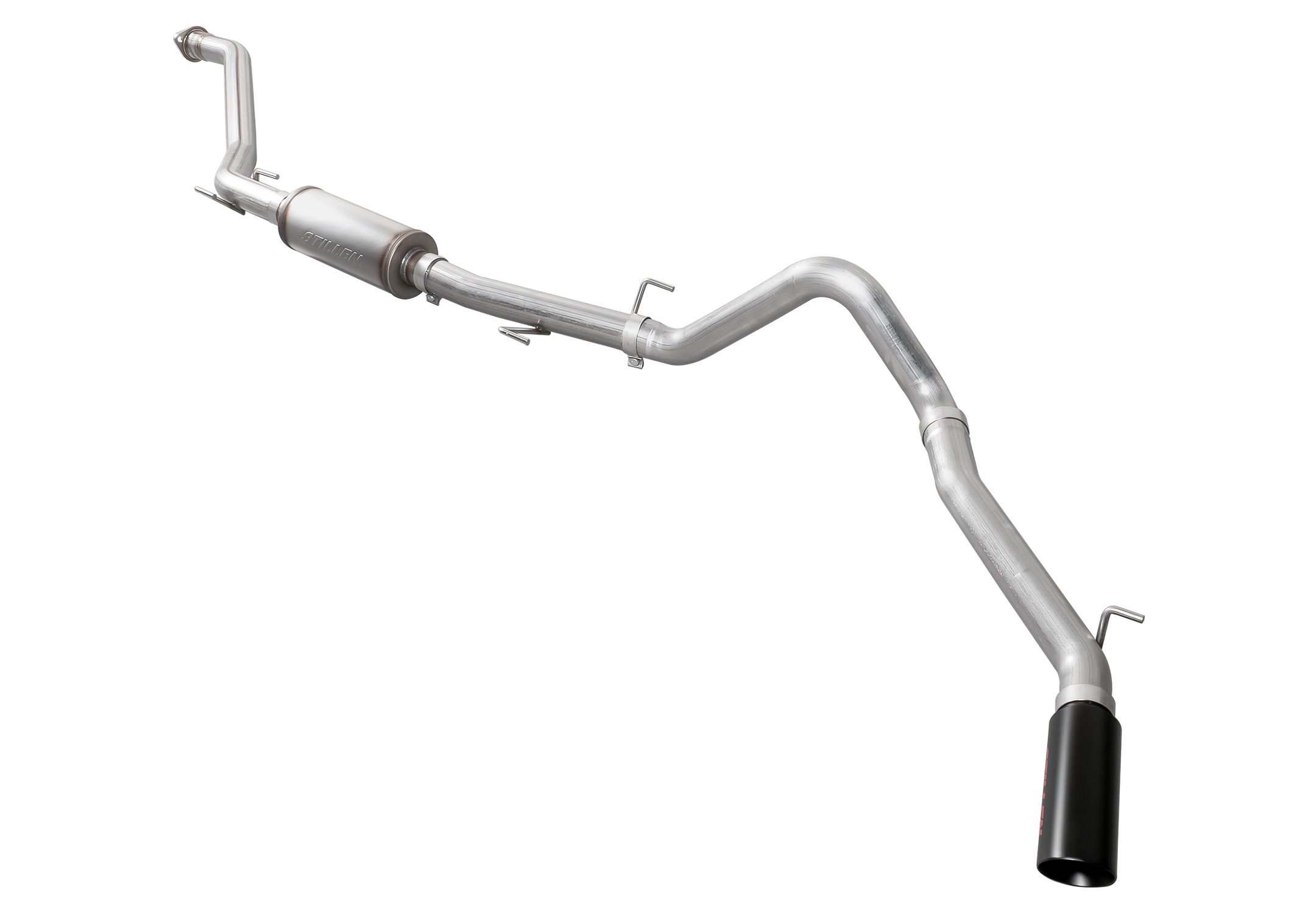 509241-DJJX 24-Present Toyota Tacoma Side Exit Cat Back Exhaust with Black Tip Stillen - Image 1