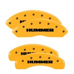 ⁦Set Of 4 Caliper Covers Engraved Front And Rear Hummer 2006-2010 Hummer H3 MGP Caliper Covers⁩ - الصورة ⁦3⁩