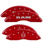 ⁦Set Of 4 Caliper Covers Engraved Front Ram Engraved Rear Ramhead 2011-2018 RAM 2500 MGP Caliper Covers⁩ - الصورة ⁦2⁩