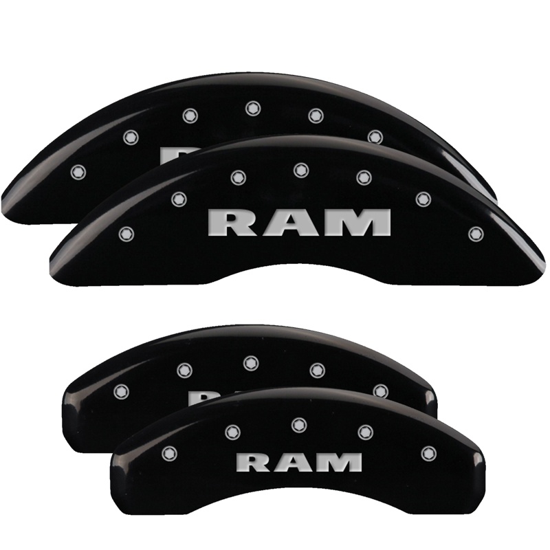 55006SRAMBK-FDLQ Set Of 4 Caliper Covers Engraved Front And Rear Ram 2019-2024 RAM 1500 MGP Caliper Covers - Image 1