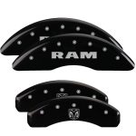 Set Of 4 Caliper Covers Engraved Front Ram Engraved Rear Ramhead 2019-2024 RAM 1500 MGP Caliper Covers