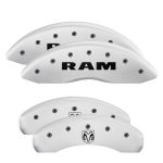 ⁦Set Of 4 Caliper Covers Engraved Front Ram Engraved Rear Ramhead 2019-2024 RAM 1500 MGP Caliper Covers⁩ - الصورة ⁦4⁩