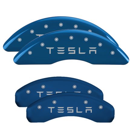Set Of 4 Caliper Covers Engraved Front and Rear TESLA 2019-2020 Tesla Motors X MGP Caliper Covers