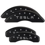 Set Of 4 Caliper Covers Engraved Front and Rear TESLA 2024-2024 Tesla Motors Cybertruck MGP Caliper Covers